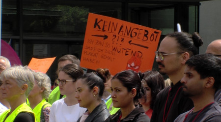 Warnstreik am Uniklinikum T&uuml;bingen (Quelle: BWeins)